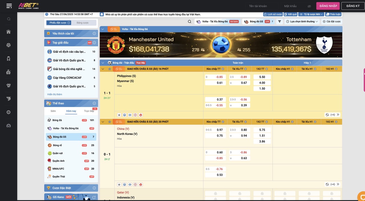 Kèo draw no bet đỉnh tại nbet